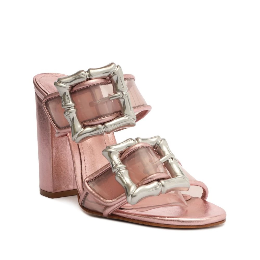 $69 NWT SCHUTZ Buckle Leather Sandals - Picture 3 of 7